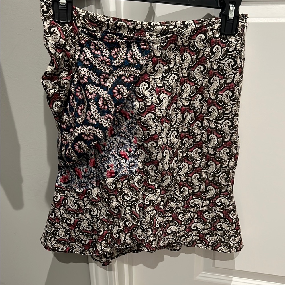 Paisley Print Women's Skirt - Black, White, Red